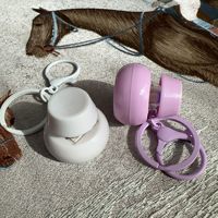 New Design Simple Round Plastic Keyboard Keychain Click Keycap Fidget Switch Led Base Light up Clicker Button