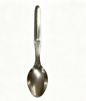 Meilleure vente au Moyen-Orient : Cuillère de table domestique en acier inoxydable de 16,3 cm, motif floral gaufré Iranien, vente en gros à prix abordable
