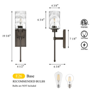Trang chủ khách sạn sắt khung rõ ràng kính hiện đại Vanity đèn phòng ngủ phòng khách cầu thang hành lang tường ánh sáng - Product Image 5