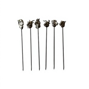 Metal Animal Head Cocktail Picks Reusable <b>Bar</b> Tools Vintage Style Bartender <b>Accessories</b> <b>for</b> Cocktail Drinks - Product Image 1