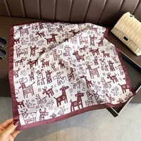 Foulard carré en satin de soie premium pour femme, bandana d'été très tendance, personnalisable OEM/ODM, bandana carré en satin soyeux pour femme