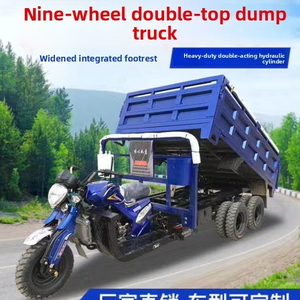 Tricycle <span class=keywords><strong>motorisé</strong></span> à essence 9 roues avec benne basculante et élévateur hydraulique pour le transport de marchandises, livraison depuis la Chine - Product Image 2