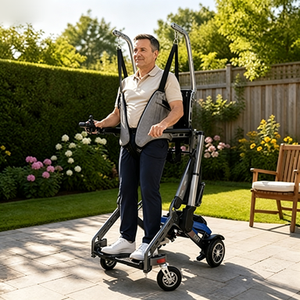 Sedia a Rotelle in Alluminio per la Mobilità degli Arti Inferiori con Sospensione, Strumento di Riabilitazione per Emiplegia, Riconosciuto a Livello Globale - Product Image 1