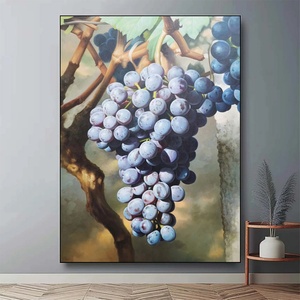 Grande peinture à l'huile réaliste bleu foncé représentant la mer, décoration murale pour la maison et les hôtels, œuvre d'art texturée faite à la main - Product Image 2