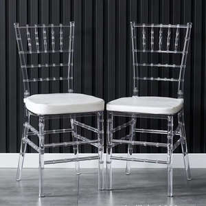 Chaises d'événements pas chères, chaises de mariage, chaises transparentes pour salles de banquet, chaises de réception - Product Image 1