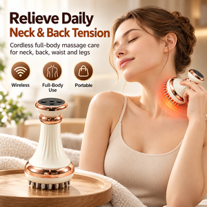 Cepillo de Masaje Eléctrico Inalámbrico, Dispositivo de Masaje Gua Sha, Terapia de Calor, Masajeador Portátil para Cuello y Espalda, para Cuerpo Completo - Product Image 1