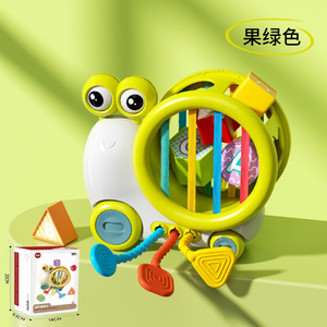 Jouet sensoriel Montessori 5 en 1 pour tout-petits, cube d'activités, jouet pour bébé, jouet à tirer pour nourrissons avec voiture escargot à pousser pour les voyages et les jeux - Product Image 6