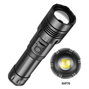 P70COB ไฟฉาย LED แบบชาร์จไฟได้ 6800mAh แสงสีขาวกันน้ำซูมไฟฉายแบบพกพา - Product Image 5