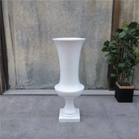 Vase en Verre Blanc Luxe et Moderne de Haute Qualité pour Décorations de Table de Mariage et Centres de Table pour Réceptions