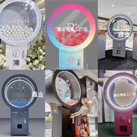 Distributeur de capsules de 100 mm avec billes rebondissantes, paiement par pièces, distributeur d'œufs torsadés, machine Gacha Gachapon