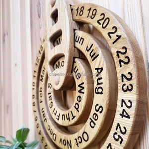 Bằng gỗ vĩnh viễn Lịch Tường Quà Tặng trẻ em trẻ em gia đình học tập ngày tháng ngày trong tuần không bao giờ kết thúc lịch Montessori - Product Image 6