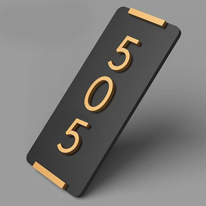 Placa de Luz LED para Puerta, Personalizable, Moderna, Letrero de Número de Casa para Exteriores, para Hotel, Apartamento, Villa - Product Image 2