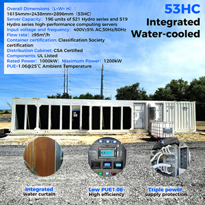 Contenedor de Refrigeración Líquida para Minería DrolinBox, Sistema Hidráulico de 53 pies, 196 Unidades, Almacén para <span class=keywords><strong>Bitcoin</strong></span>, 1200kW Máx. - Product Image 1
