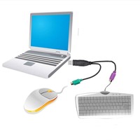 Adaptateur actif PS/2 vers USB, convertisseur double clavier et souris PS2 pour PC portable Windows 10 11 Linux Mac, Plug and Play, sans pilote