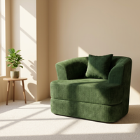 Canapé pliant, fauteuil convertible avec dossier et oreiller |   Canapé pliable sans structure pour salon