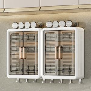 Étagère <span class=keywords><strong>de</strong></span> soins <span class=keywords><strong>de</strong></span> la peau en plastique Xinhang armoire <span class=keywords><strong>de</strong></span> rangement murale étanche avec <span class=keywords><strong>porte</strong></span> magnétique aspiration <span class=keywords><strong>organisateur</strong></span> <span class=keywords><strong>de</strong></span> cuisine domestique - Product Image 1