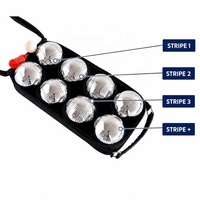 Boules de pétanque professionnelles en acier argenté, 8 boules, avec sac transparent durable, jeu de pelouse extérieur toutes saisons