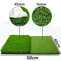 Tapis d'entraînement de golf 2-en-1 Shuran pour frappes longues et courtes, en PP EVA, base antidérapante haute élasticité, pour swing et chipping