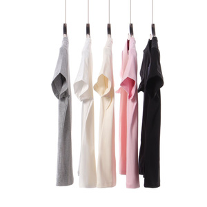 T-shirt personnalisé à col rond pour femme, manches courtes, en coton Sorona, basique, décontracté, pour l'été - Product Image 6
