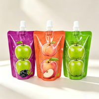 Pochette à bec verseur de haute qualité avec impression en héliogravure pour l'emballage de jus aromatisé au raisin, étanche à l'humidité et scellée