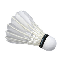 Volant de badminton Proyoung 333 en plumes de canard rondes, niveau débutant, durable, pour entraînement, blanc naturel, 2 couches, intérieur/extérieur