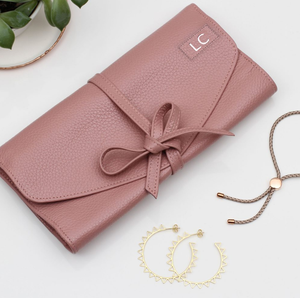 Personalised <strong>Jewellery</strong> Jewelry Storage <strong>Travel</strong> Roll Bag Pu Leather Roll <strong>Organiser</strong> Custom Jewelry Roll with logo - Product Image 2