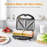 Mini gaufrier belge électrique à usage domestique grille-pain professionnel Triangle gril gaufrier 2 tranches petit déjeuner Sandwich Maker