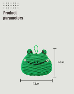 Venta al por mayor de alta calidad Natural Body Scrubber Cartoon Frog Design Bath Scrubs Bath Loofah Bath Puff - Product Image 4