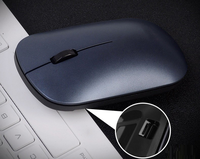 Mouse Komputer Optik Nirkabel 2.4GHz Mini LED USB Berkualitas Tinggi, Murah, Laris, Senyap, 3 Tombol, Bahan ABS, 1200 DPI