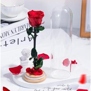 Roses éternelles <span class=keywords><strong>en</strong></span> gros, fleurs naturelles à <span class=keywords><strong>tige</strong></span> unique, roses préservées à jamais dans un dôme <span class=keywords><strong>en</strong></span> <span class=keywords><strong>verre</strong></span>, cadeau pour la Saint-Valentin - Product Image 3
