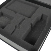 Crown Win Emballage écologique recyclable en carton rigide noir magnétique pour crème pour les yeux, avec gaufrage, pour les petites entreprises e-commerce