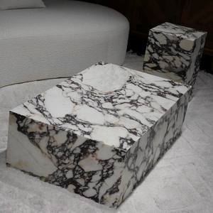 ขายส่งเฟอร์นิเจอร์หินหรูหรา โต๊ะกาแฟและโต๊ะรับประทานอาหารหินอ่อนสีม่วงธรรมชาติ Calacatta Viola - Product Image 4