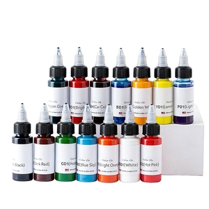 Kit d'encre pour tatouage 1oz 14 couleurs 30ml Pigment noir pour débutants Fournitures d'entraînement pour artistes - Product Image 5