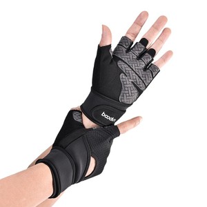 Guantes de fitness con correa ajustable para la muñeca para ejercicios con mancuernas y en el gimnasio, protección de palmas unisex - Product Image 3
