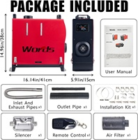 Nouveautés : Chauffage de stationnement diesel certifié CE M-PULL 12V/24V/220V, thermostat 3-en-1 5kW/8kW pour camion, bateau, camping-car