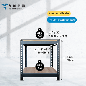 2-Tier Fish Tank Stand Aquarium Shelf Rack Steel Frame Aquarium Stand 8mm Melamine Board - Product Image 4