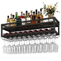Meuble de bar mural moderne pour la maison, étagère murale porte-verres à vin inversés, support créatif pour verres à vin de salle à manger