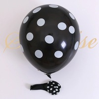 Vente en gros d'usine, ballons en latex à pois bleus personnalisés avec impression intégrale, 12 pouces