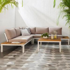Nuevo <span class=keywords><strong>Diseño</strong></span> <span class=keywords><strong>de</strong></span> <span class=keywords><strong>Muebles</strong></span> <span class=keywords><strong>de</strong></span> <span class=keywords><strong>Exterior</strong></span> Momoda, Mayorista, Conjunto <span class=keywords><strong>de</strong></span> Sofá Modular en Forma <span class=keywords><strong>de</strong></span> L para Jardín con Mesa <span class=keywords><strong>de</strong></span> Centro <span class=keywords><strong>de</strong></span> Teca - Product Image 4