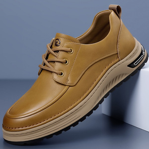 Chaussures de marche légères en PU pour hommes, nouvelle collection 2026, respirantes, semelle souple, antidérapantes, à lacets, tendance - Product Image 1