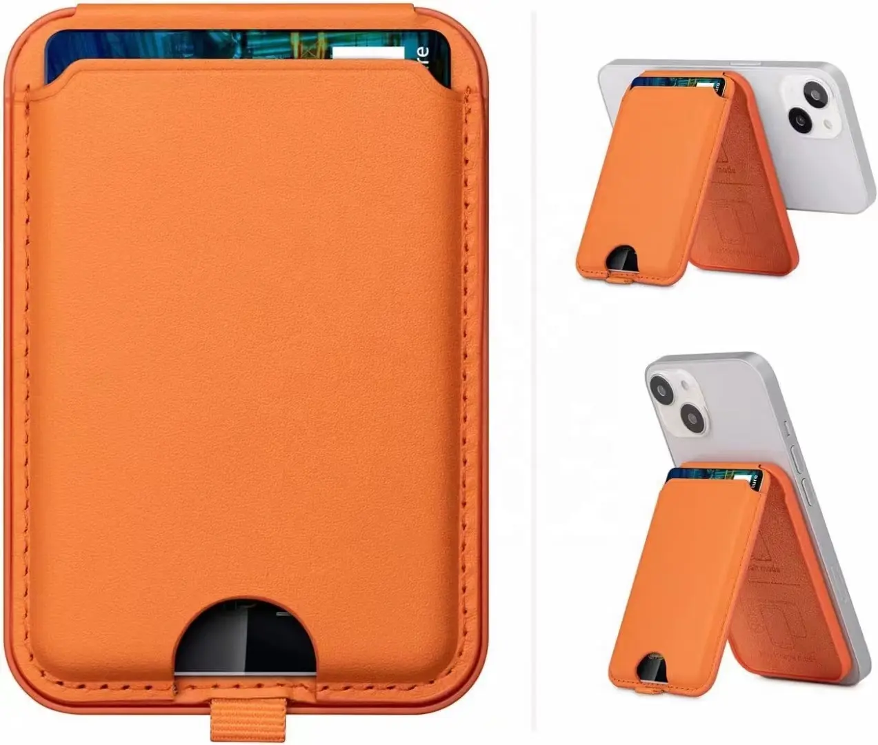 custom Magnetic Wallet Compatible with MagSafe Wallet, for iPhone Wallet with Adjustable Stand, for iPhone 16/15/14/13/12 Series