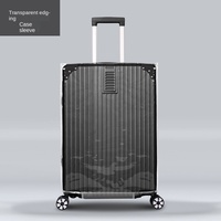 Housse de valise en PVC imperméable et anti-rayures avec logo personnalisé pour les voyages, fermeture à glissière anti-poussière et tissu pour les bagages et les sacs