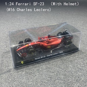 Modèle de voiture miniature de haute qualité 1:24 2023 SF1 16 Charles Leclerc <span class=keywords><strong>55</strong></span> Carlos Sainz, modèle de voiture en alliage de simulation avec casque - Product Image 5
