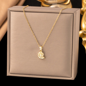 Nuovi <span class=keywords><strong>Gioielli</strong></span> <span class=keywords><strong>Arabi</strong></span> MW Placcati in Oro 18K Antiossidante 316L Collane in Acciaio Inossidabile con Fiore Monn e Goccia d'Acqua Gioielleria all'Ingrosso - Product Image 6
