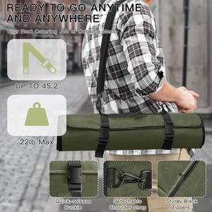 Muestra gratis de fábrica producida etiqueta personalizada poliéster acolchado cuchillo almacenamiento cremallera caso bolsa - Product Image 2