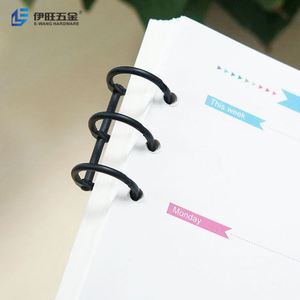 YIWANG Metal Black 30mm Calendar Loose Leaf Book Binder <b>Ring</b> <b>Clips</b> - Product Image 5