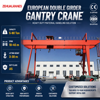 Pont roulant à double poutre européen de haute qualité 5t 10t 20t 32t 50t 100t Portée 18m 22m 26m 30m pour utilisation en chantier de construction