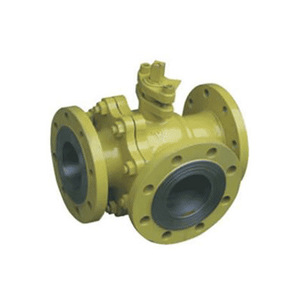 Válvula de Bola de Tres Vías Tipo T Q45F46, con Brida, Manual, para Agua, Temperatura Normal, Uso General - Product Image 1