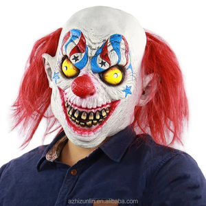 หน้ากากฮาโลวีนตัวตลกเต็มหน้าผีฮาโลวีนปาร์ตี้หน้ากากยางแนวสยองขวัญ - Product Image 6