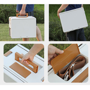 Refroidisseur <span class=keywords><strong>de</strong></span> glace Refroidisseur <span class=keywords><strong>de</strong></span> table pliable <span class=keywords><strong>Coffre</strong></span> à glace 17L avec support Garder l'article Seau <span class=keywords><strong>de</strong></span> refroidissement pour camping Refroidisseur <span class=keywords><strong>de</strong></span> nourriture - Product Image 4